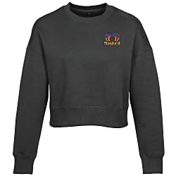 Perfect Blend Cropped Sweatshirt - Ladies' - Embroidered