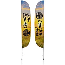 Outdoor Stadium Flutter Sail Sign - 15' - Two Sided