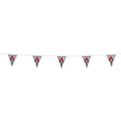 30' Triangle Pennant String - 12" x 9" - 16 Pennants - One Sided