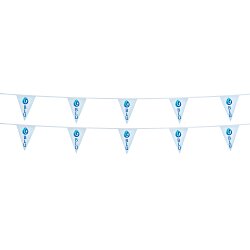 30' Triangle Pennant String - 12" x 9" - 16 Pennants - Two Sided