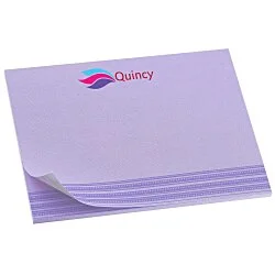 Souvenir Designer Sticky Note - 3" x 4" - Stripes - 25 Sheet - 24 hr