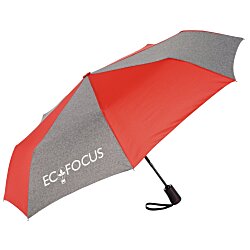 Two Tone Heathered Folding Umbrella - 42" Arc