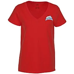 District Recycled V-Neck T-Shirt - Ladies' - Embroidered