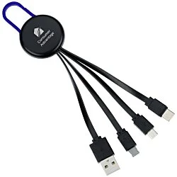 Ryder Charging Cable - Black - Light-Up Logo