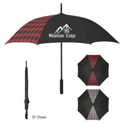 Northwoods Plaid Umbrella - 46" Arc  Main Image