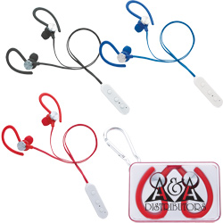 Earbuds in Plastic Case with Carabiner  Main Image