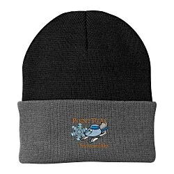 Big Cuff Knit Cap - Two Tone - 24 hr