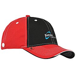 Prestige Two-Tone Cap with Face Mask Buttons