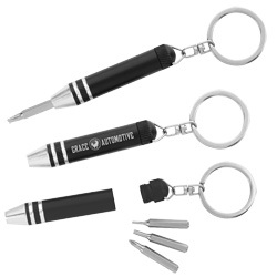 3-in-1 Mini Screwdriver Keychain - Laser Engraved  Main Image