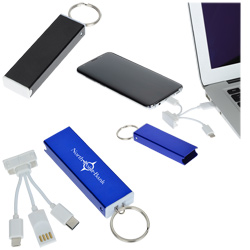 Capsule Duo Charging Cable Keychain  Main Image
