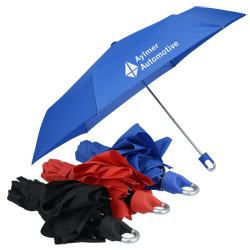 Folding Umbrella with Carabiner Clip - 42" Arc  Main Image