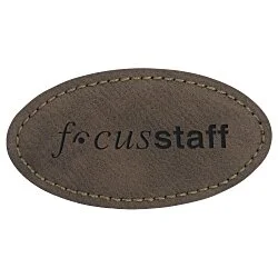 Leatherette Name Badge - Oval - 1-1/2" x 3"