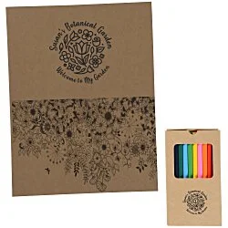 Adult Coloring Book & Color Pencil Set