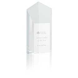 Pentagon Crystal Tower Award - 6"