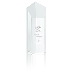 Pentagon Crystal Tower Award - 8"