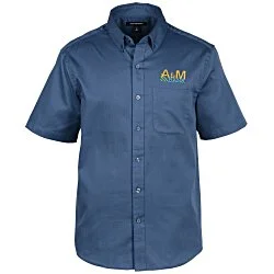 Stain Repel Short Sleeve Twill Shirt - Men's