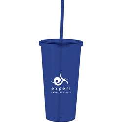 Sizzle Single Wall Tumbler with Straw - 24 oz.  Main Image