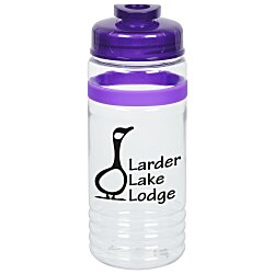 Clear Impact Banded Line Up Bottle with Flip Drink Lid - 20 oz.