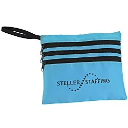 Neon Tri-Zip Travel Pouch