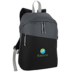 Slant Cut Laptop Backpack - Embroidered