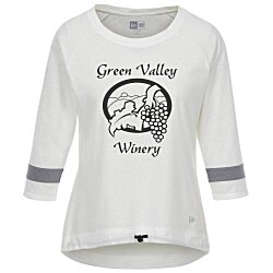 New Era CVC Tri-Blend 3/4 Sleeve Cinch Waist T-Shirt - Ladies'