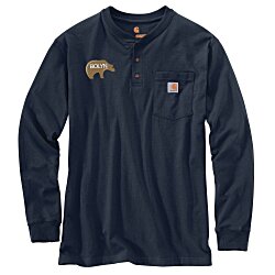 Carhartt Long Sleeve Henley Shirt - Embroidered