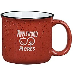 Campfire Ceramic Mug - Red - 15 oz. - Laser Engraved