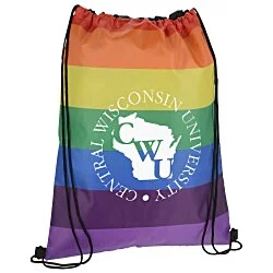 Rainbow Drawstring Sportpack - 18" x 14"