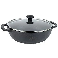 Old Mountain Cast Iron Braiser with Glass Lid - 3 Qt.