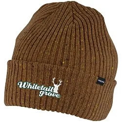 Rib Knit Tweed Beanie