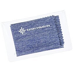 Heathered Cleaning Cloth in Printed Pouch