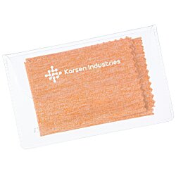 Heathered Cleaning Cloth in Printed Pouch - 24 hr