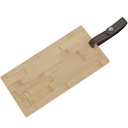 Bamboo Cutting Board with Leatherette Strap