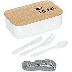 Divided Bento Box with Bamboo Lid Lunch Set
