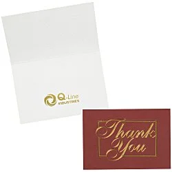 Red and Gold Thank You Card