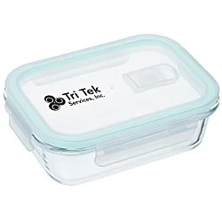 Glass Food Container with Snap On Lid