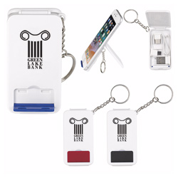 Duo Charging Cable with Phone Stand Keychain  Main Image