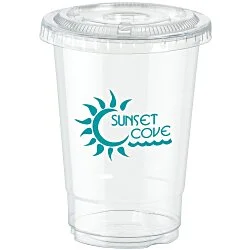 Clear Soft Plastic Cup with Lid - 10 oz.