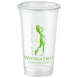 Clear Soft Plastic Cup with Lid - 32 oz.