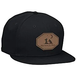 New Era Flat Bill Snapback Cap - Laser Engraved Patch