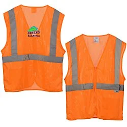 Xtreme Visibility Reflective Zip Mesh Vest