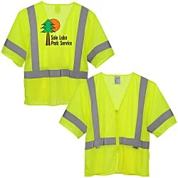 Xtreme Visibility Short Sleeve Zip Vest