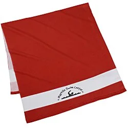 Colorblock Microfiber Beach Towel