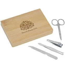 Manicure Set in Bamboo Case