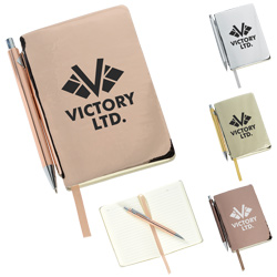 Jovial Mirrored Mini Notebook with Pen  Main Image
