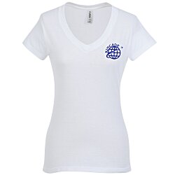 Tultex Fine Jersey V-Neck T-Shirt - Ladies' - White