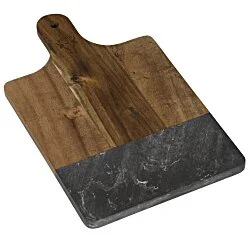 Black Marble and Wood Cutting Board - 24 hr