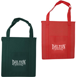Dimpled Non-Woven Insulated Zipper Tote  Main Image