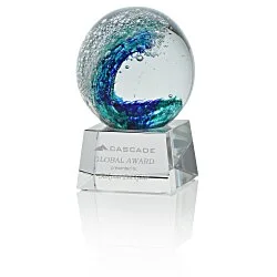 Surfside Art Glass Award - Clear Base