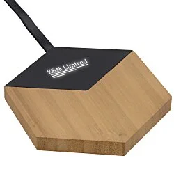 SCX Bamboo Light-Up Logo Hexa Wireless Charger